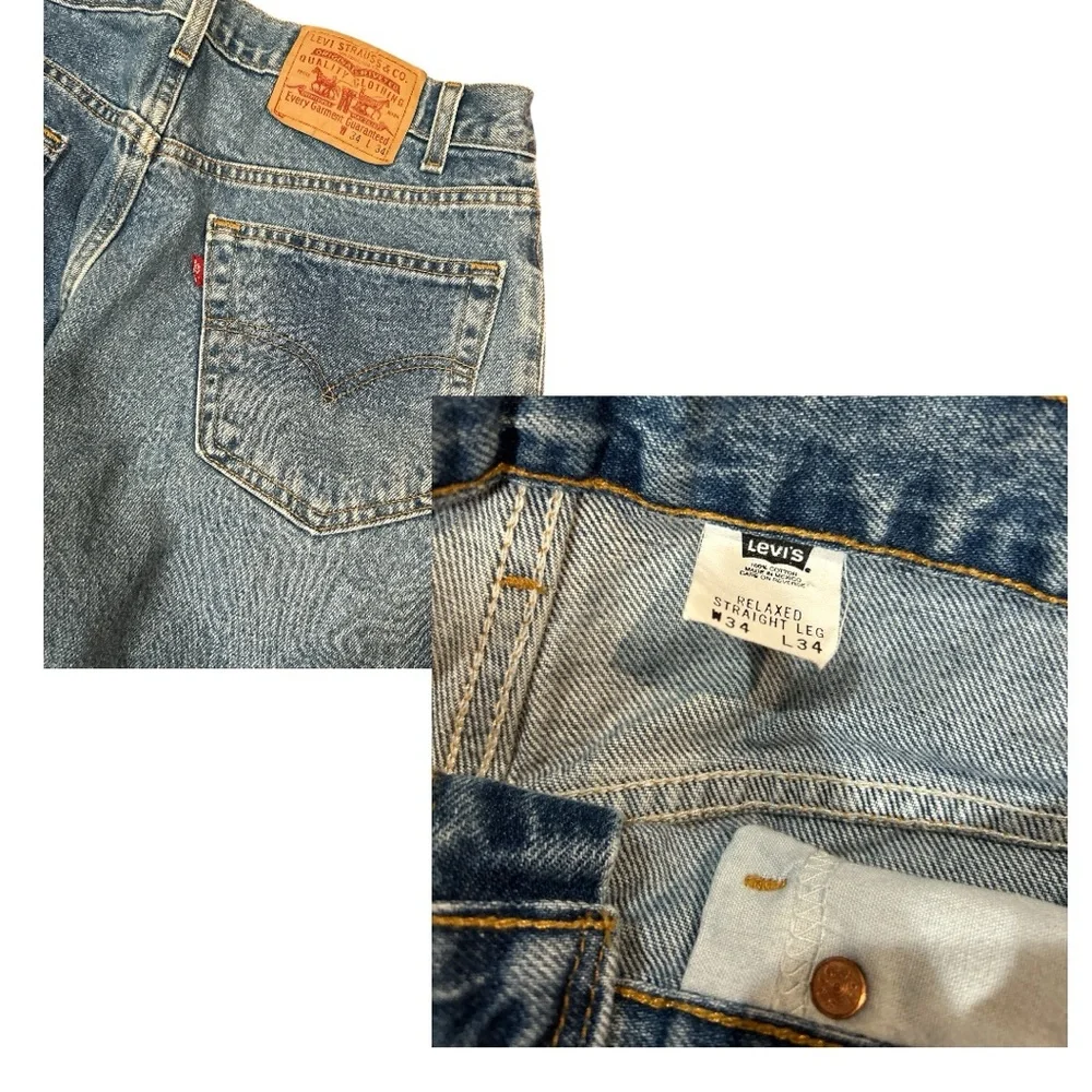 Levi’s Men’s Relaxed Straight Leg Blue Jeans - Size 34 x 34‎